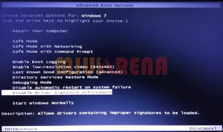 Cara Menonaktifkan / Disable Driver Signature Enforcement Windows 7 / 8 / 10 