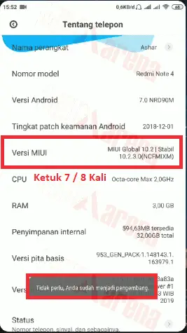 Cara Mengaktifkan USB Debugging dan OEM Unlocking Hp Xiaomi MIUI 7 / 8 / 9 / 10 / 11