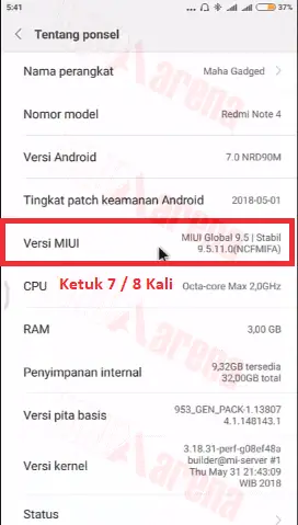 Cara Mengaktifkan USB Debugging dan OEM Unlocking Hp Xiaomi MIUI 7 / 8 / 9 / 10 / 11