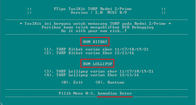 Cara Install TWRP dan ROOT Redmi 2 / 2 Prime Dengan / Tanpa PC