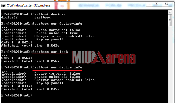 Cara Mengunci Kembali / Re-Lock Bootloader Xiaomi Semua Tipe via CMD