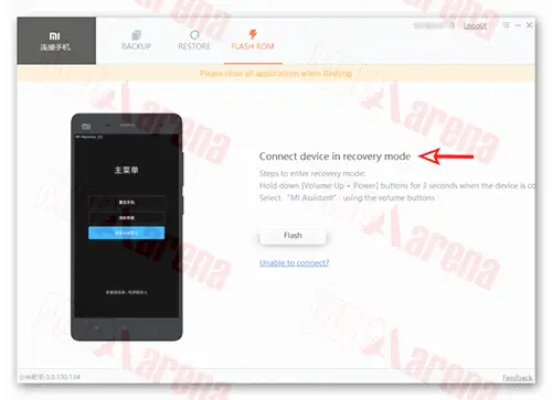 Cara sambungkan xiaomi ke Mi PC Suite atau Mi Assistant via Recovery 
