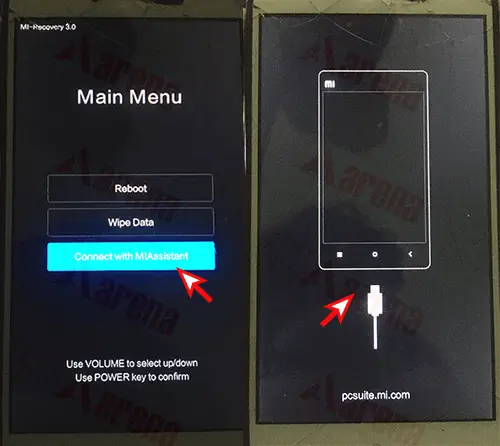 Cara sambungkan xiaomi ke Mi PC Suite atau Mi Assistant via Recovery 