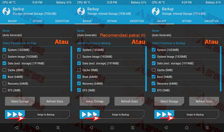 Cara Backup dan Restore ROM / Data Aplikasi di Hp Xiaomi dengan TWRP Recovery