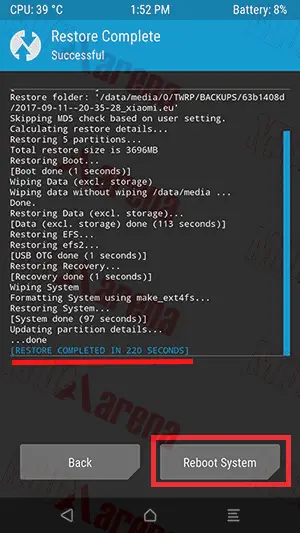 Cara Backup dan Restore ROM / Data Aplikasi di Hp Xiaomi dengan TWRP Recovery