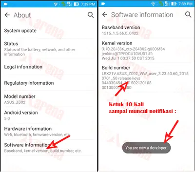 Cara Mengaktifkan / Enable USB Debugging Asus (Semua Tipe) Lengkap