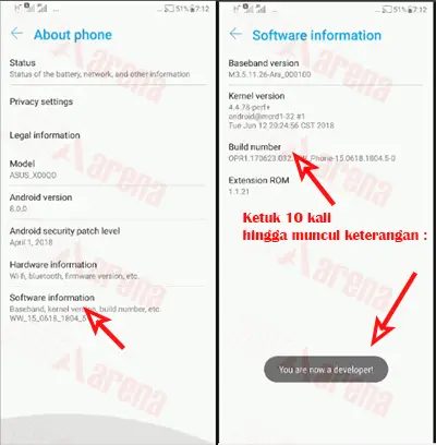 Cara Mengaktifkan / Enable USB Debugging Hp Asus (Semua Tipe) Lengkap