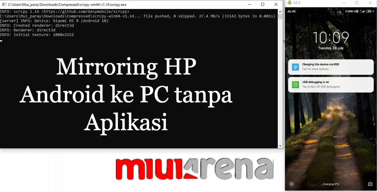 Cara Mirroring HP Android ke PC/Laptop via Kabel USB tanpa Aplikasi